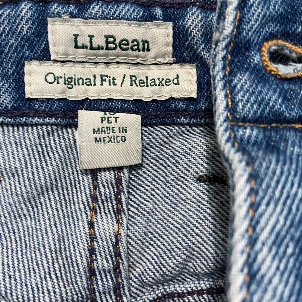 L.L.Bean Womens Jeans 16 P Original Fit Relaxed Blue Denim High Rise - Picture 3 of 11